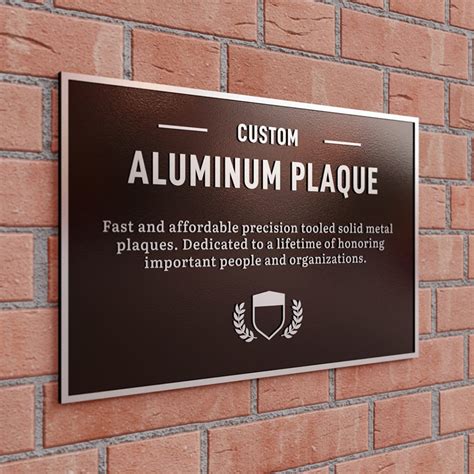 metal plaque sizes